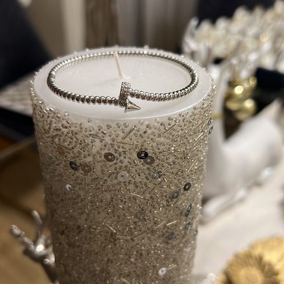 Screw Roped Detail Bangle 14k Silver Plated - Picture 8 of 11